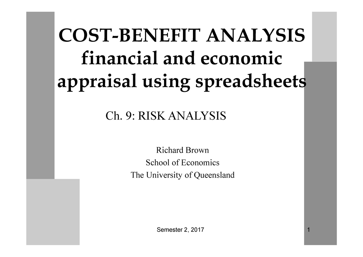 Lecture 8 Ch9 1p Page - COST-BENEFIT ANALYSIS Financial And Economic ...