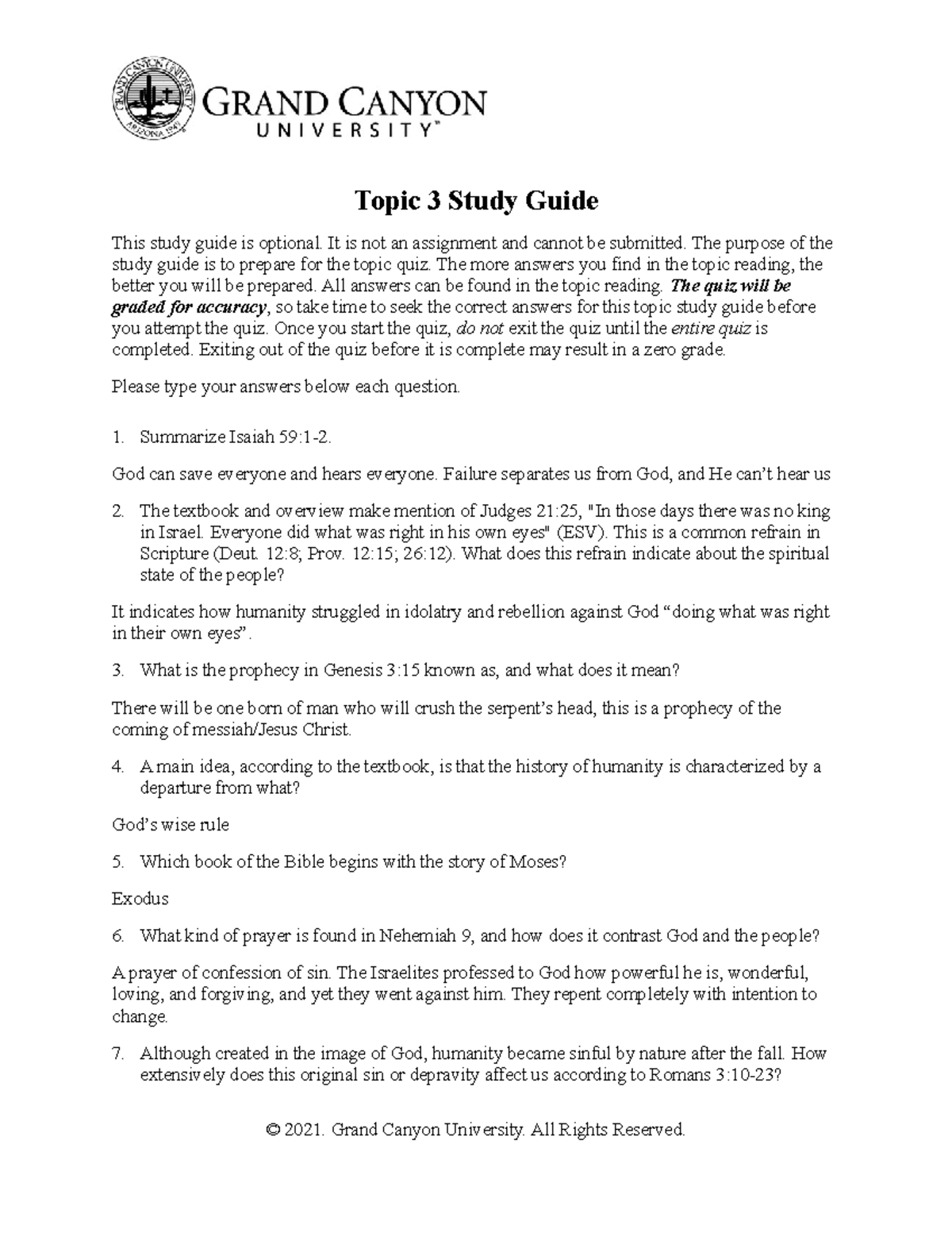 Topic 3study Guide Week 3 Topic 3 Study Guide This Study Guide Is Optional It Is Not An Studocu