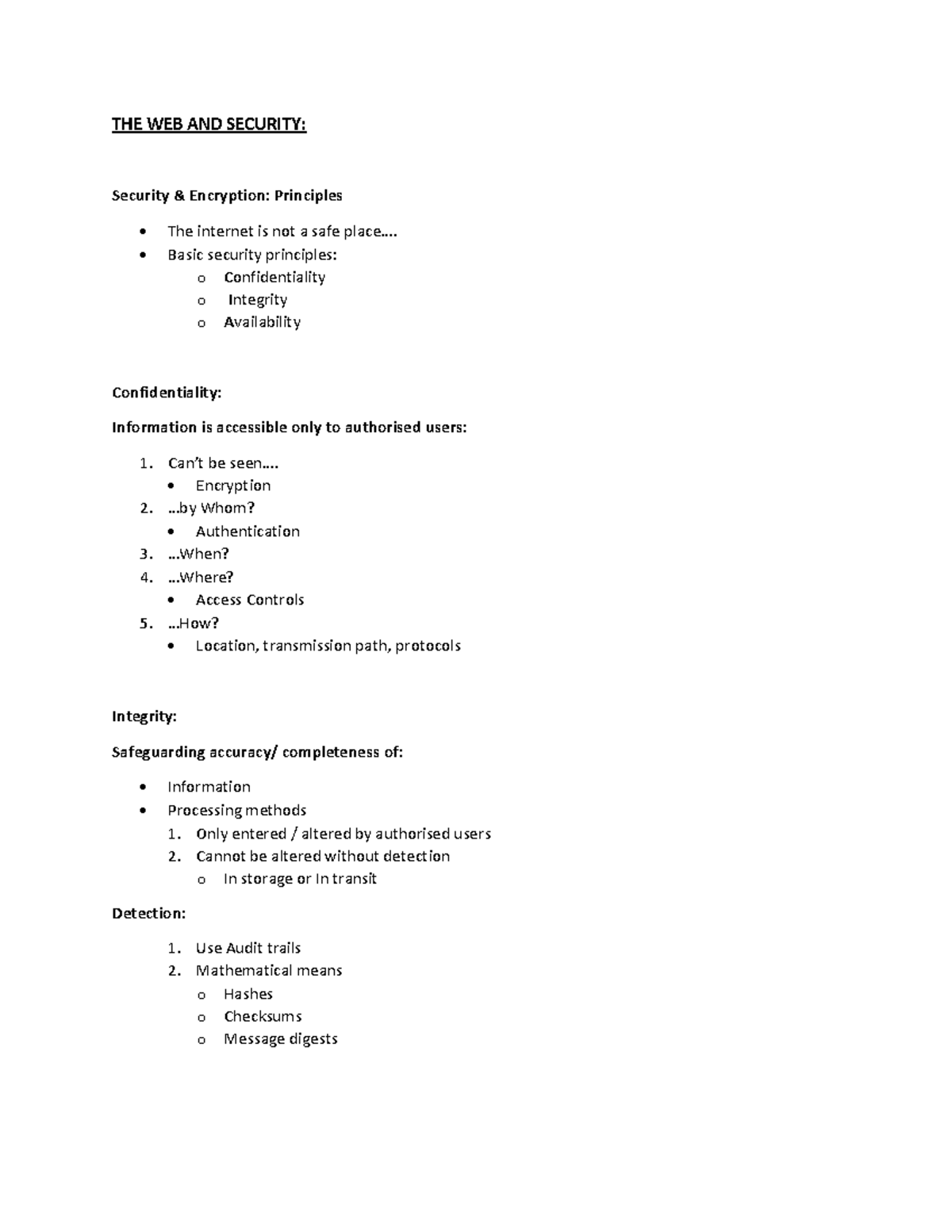 The Web and Security week 4 (web systems) - THE WEB AND SECURITY ...