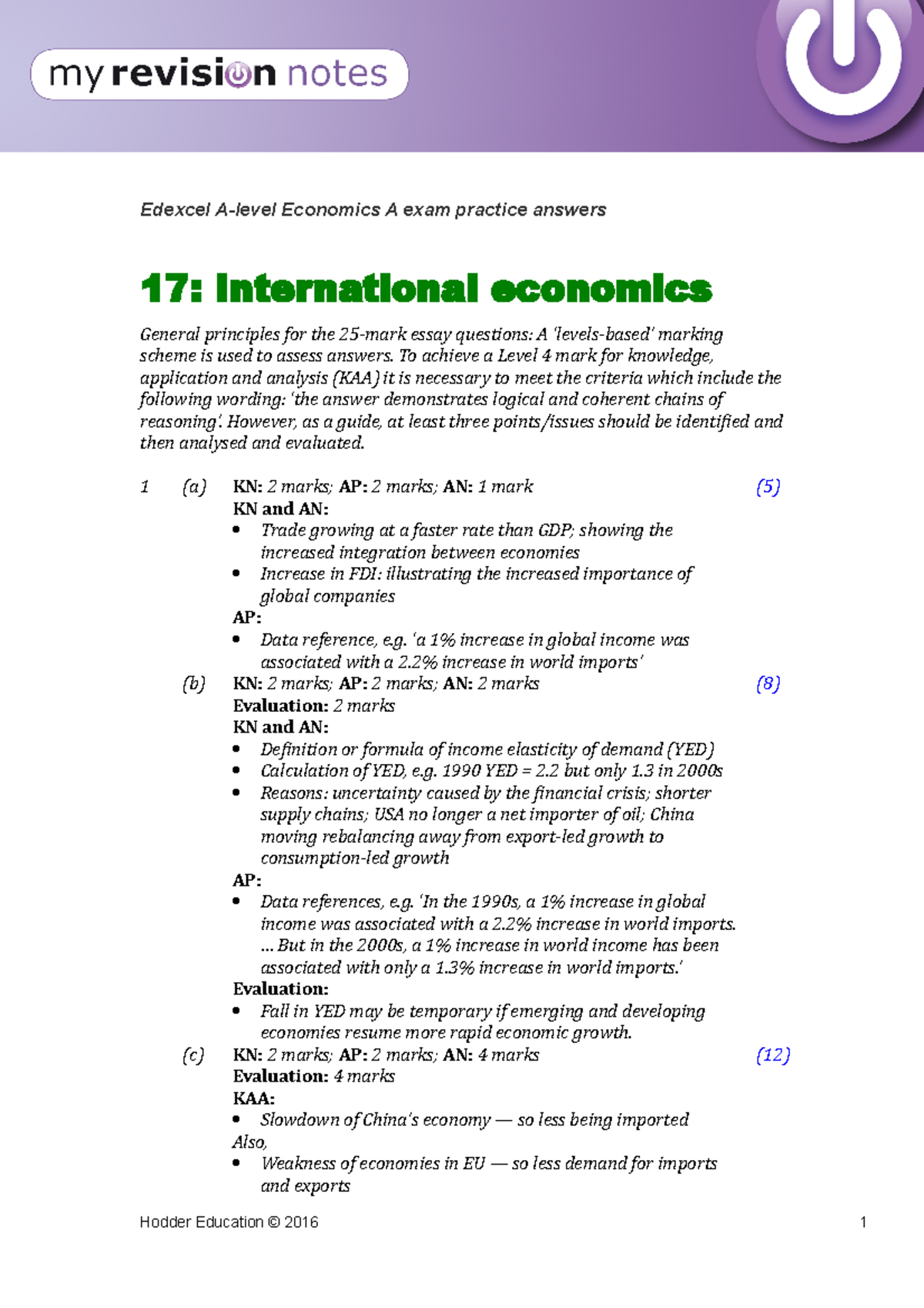 842139 Edexcel A-level Economics A EPAs Ch17 - 1 Edexcel A-level ...