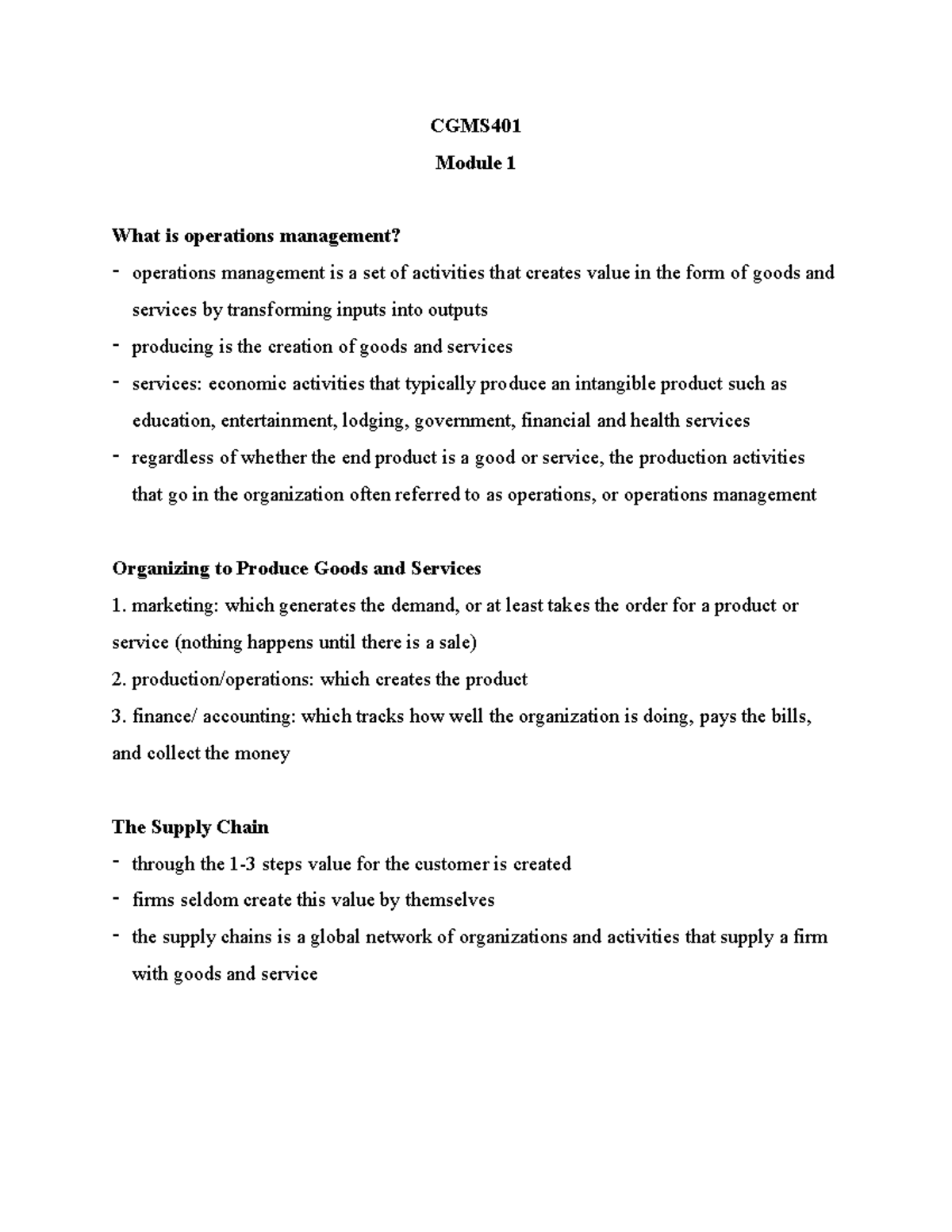 intro to global development - intro notes - CGMS Module 1 What is ...