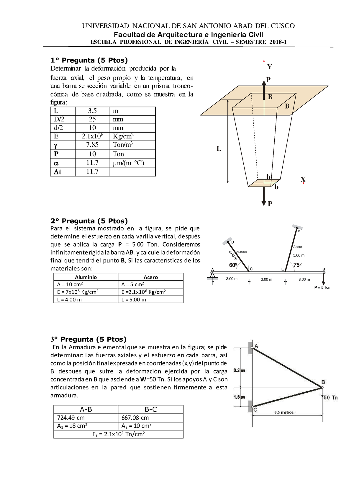 1 Examen Parcial DE Resistencia DE Materiales I IC252ACI Sem 1 02 ...