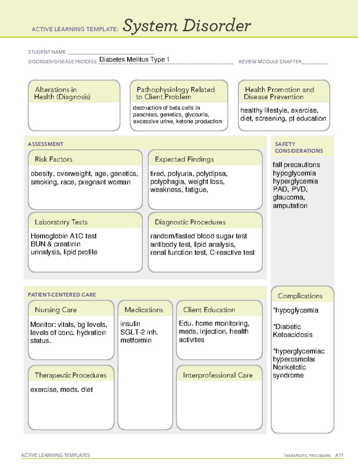 Concept Map Template - ACTIVE LEARNING TEMPLATES THERAPEUTIC PROCEDURE ...