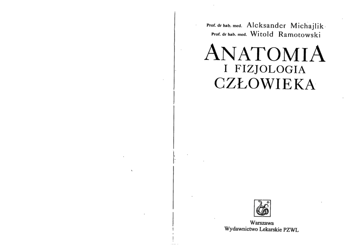 Anatomia I Fizjologia Człowieka Michajlik 2013 Pdf