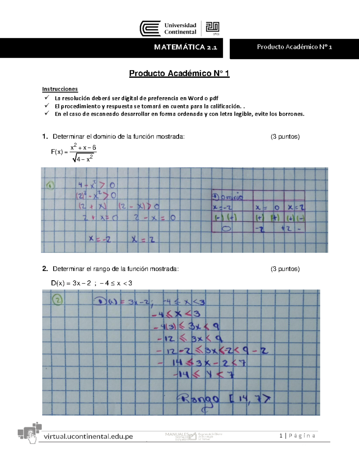 Producto Académico N1-Mate2.1 Chavez - Producto Académico N° 1 ...