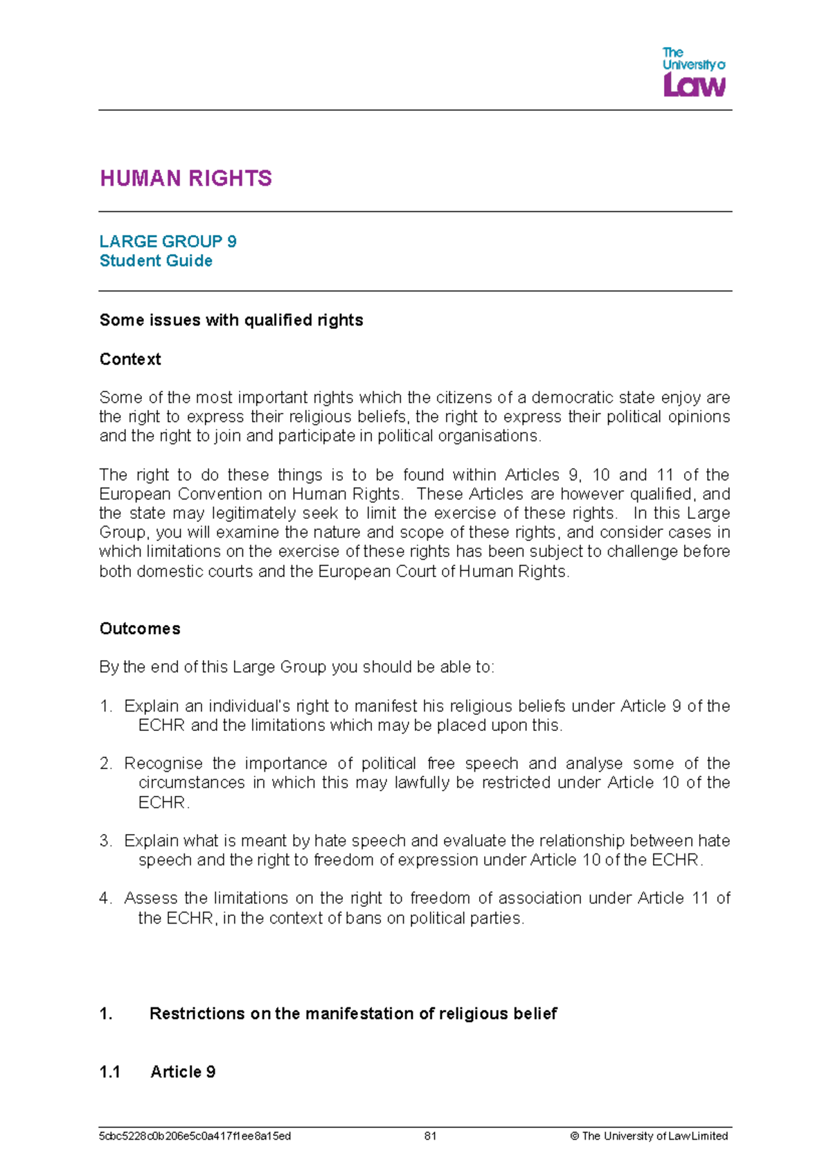 2324 hum level 5 lg09 ce01 student guide - HUMAN RIGHTS LARGE GROUP 9 ...