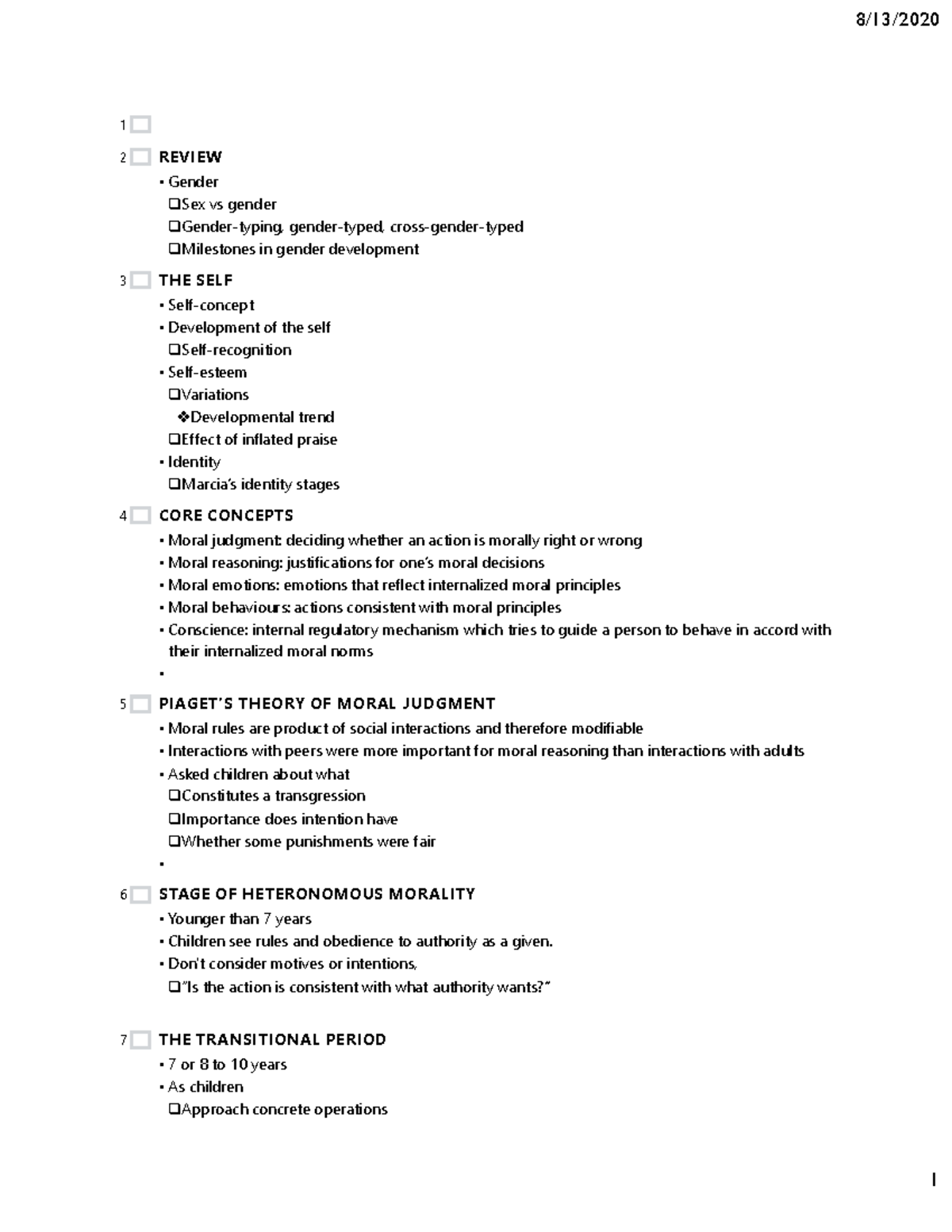 Lecture 11 - psy210 lec notes - REVIEW Gender Sex vs gender Gender ...