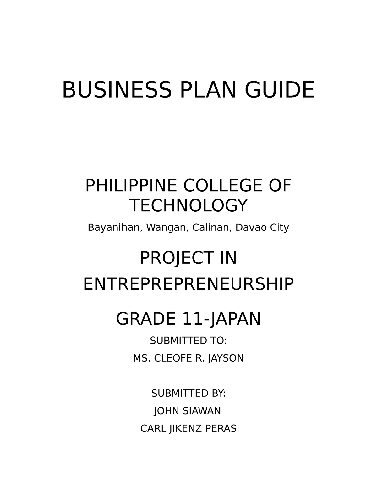 best business plans in philippines