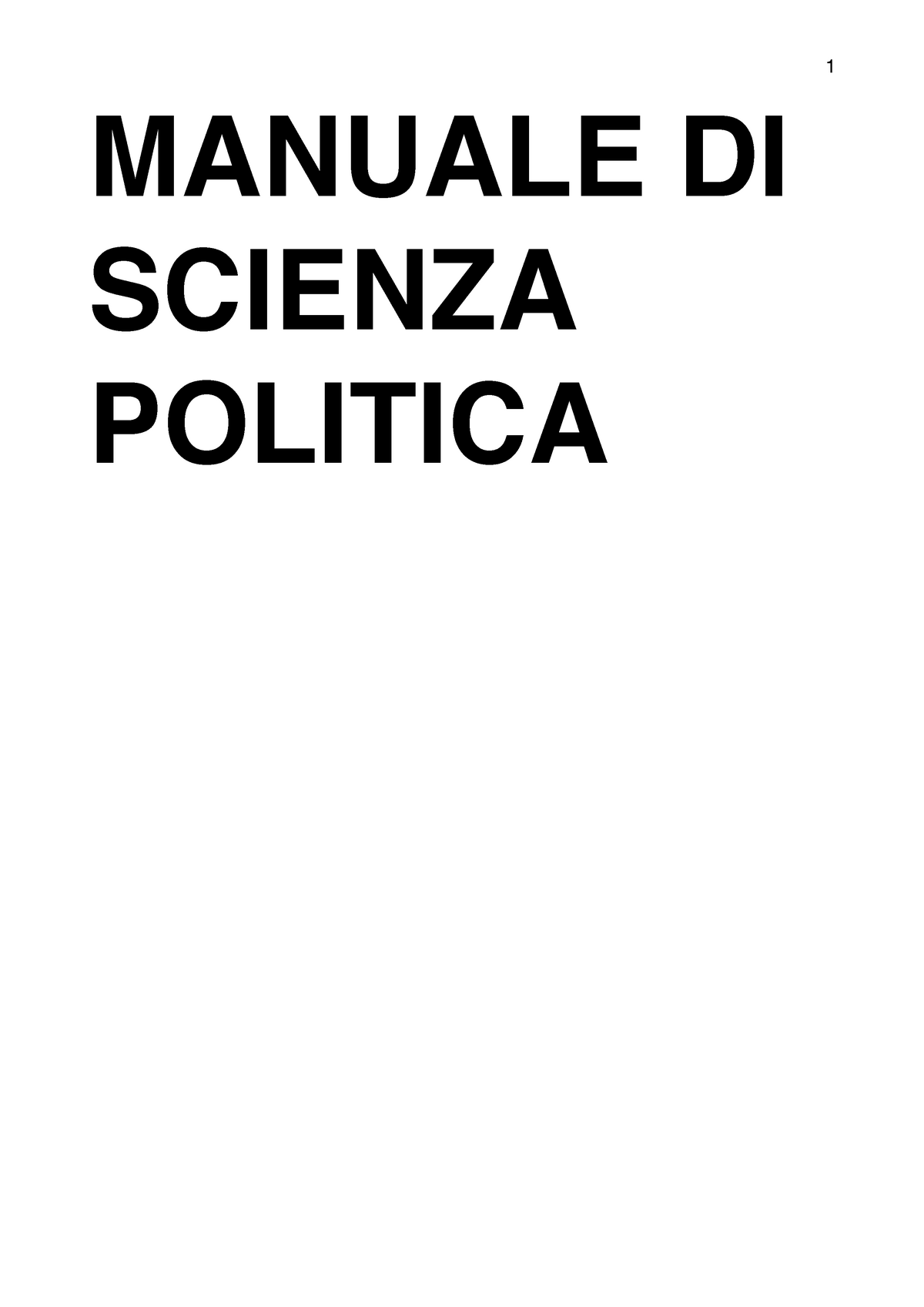 Scienza Politica - MANUALE DI SCIENZA POLITICA CAPITOLO 4 - LO STATO Il ...