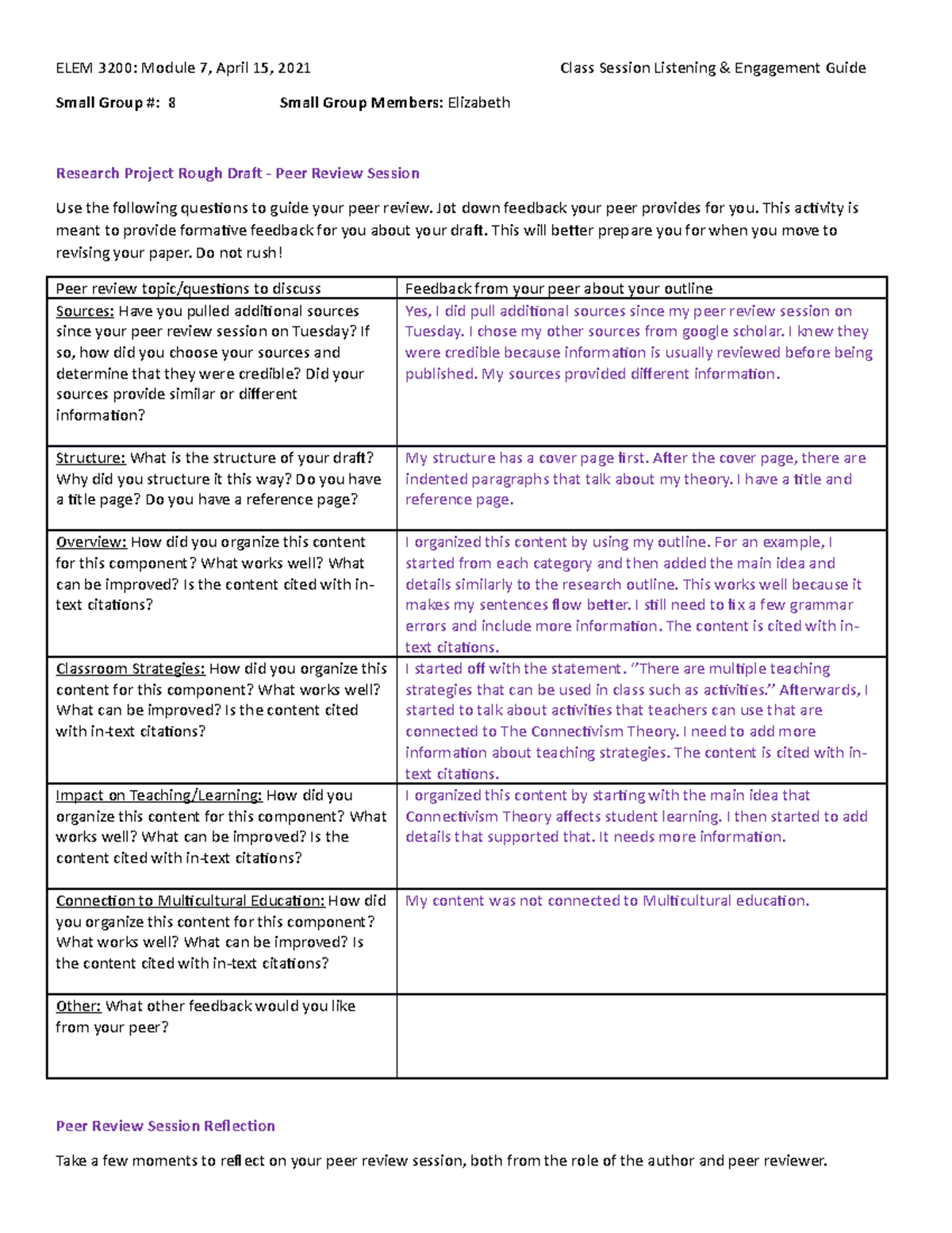 ELEM 3200 M7 Student Engagement Guide 04 - ELEM 3200: Module 7, April ...