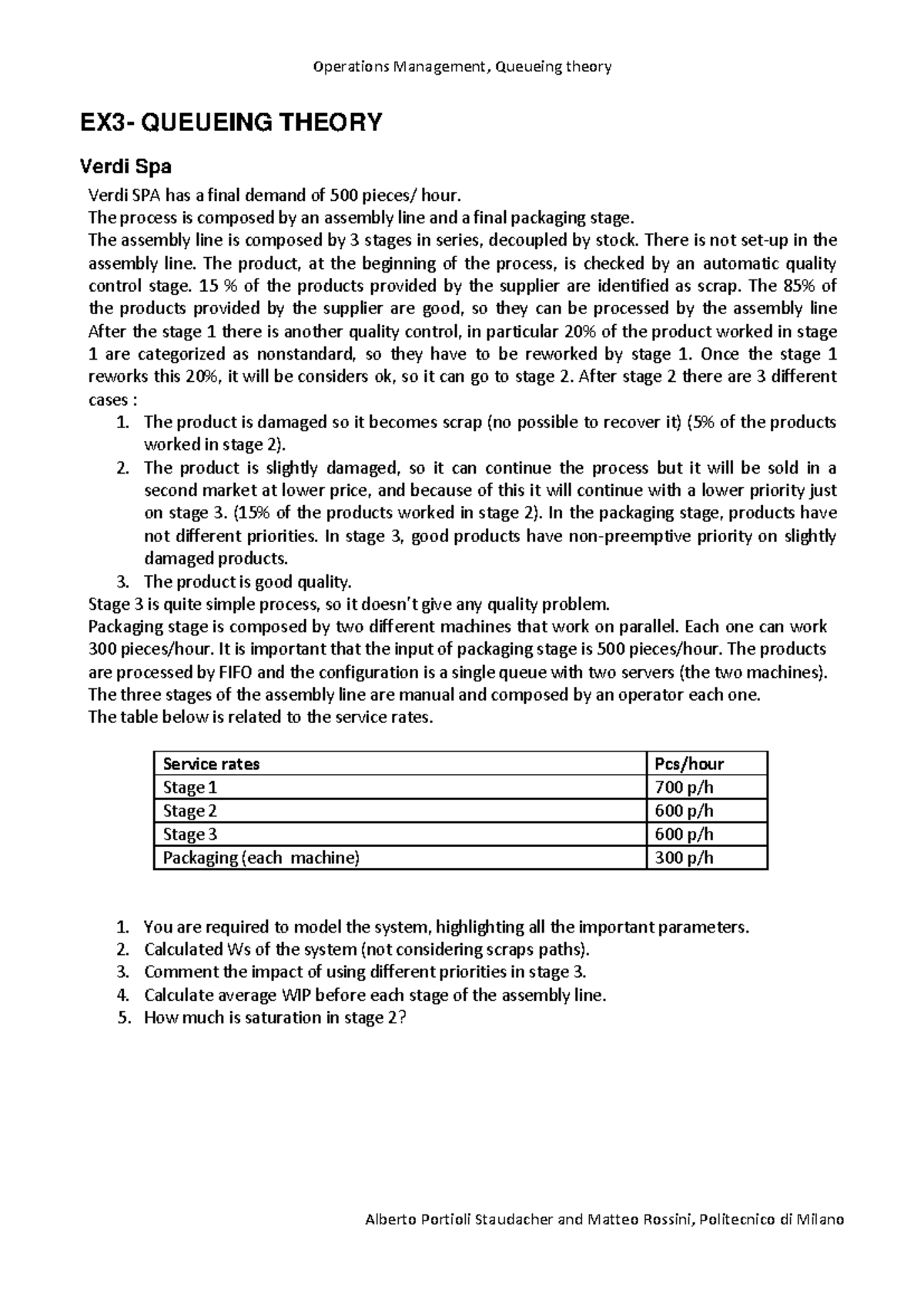 QT-EX-3-Queueing theory - Operations Management, Queueing theory EX3 ...