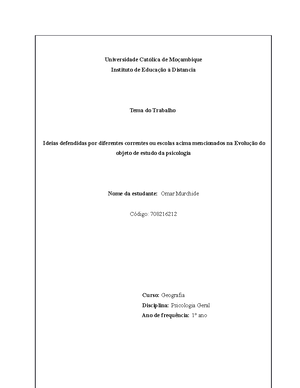 A) Psicologia Geral - A) PSICOLOGIA GERAL AUTORA RAQUEL ALMEIDA DE ...