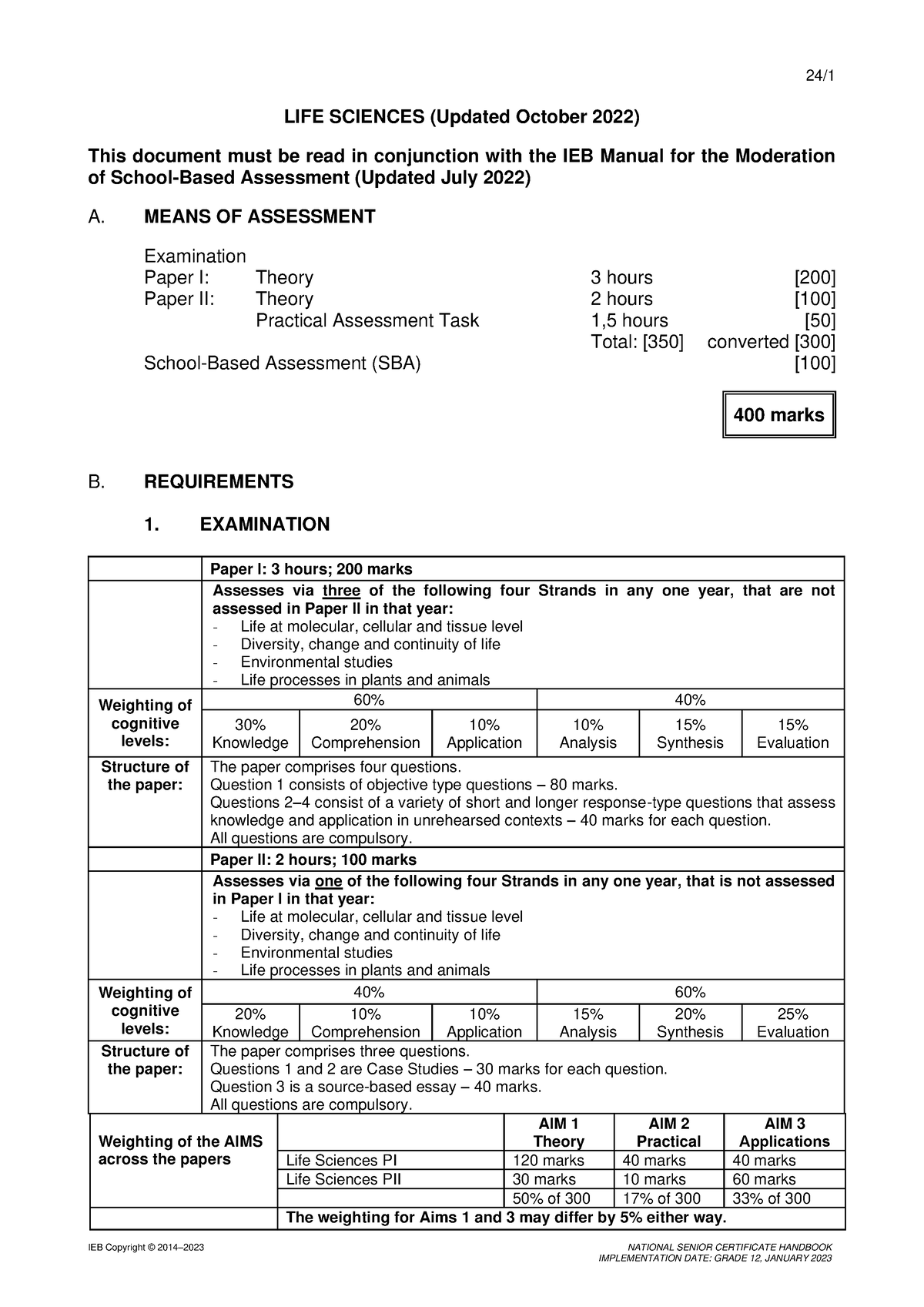 life science assignment 2023 pdf download