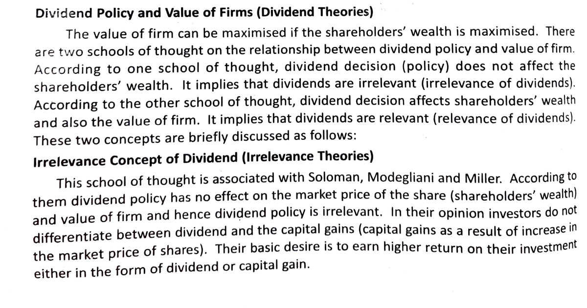 Dividend Theories - Financial Management Third Semester - Dividend ...