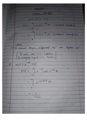 Bss unit 02 - Class notes - Basic Signal and system - Studocu