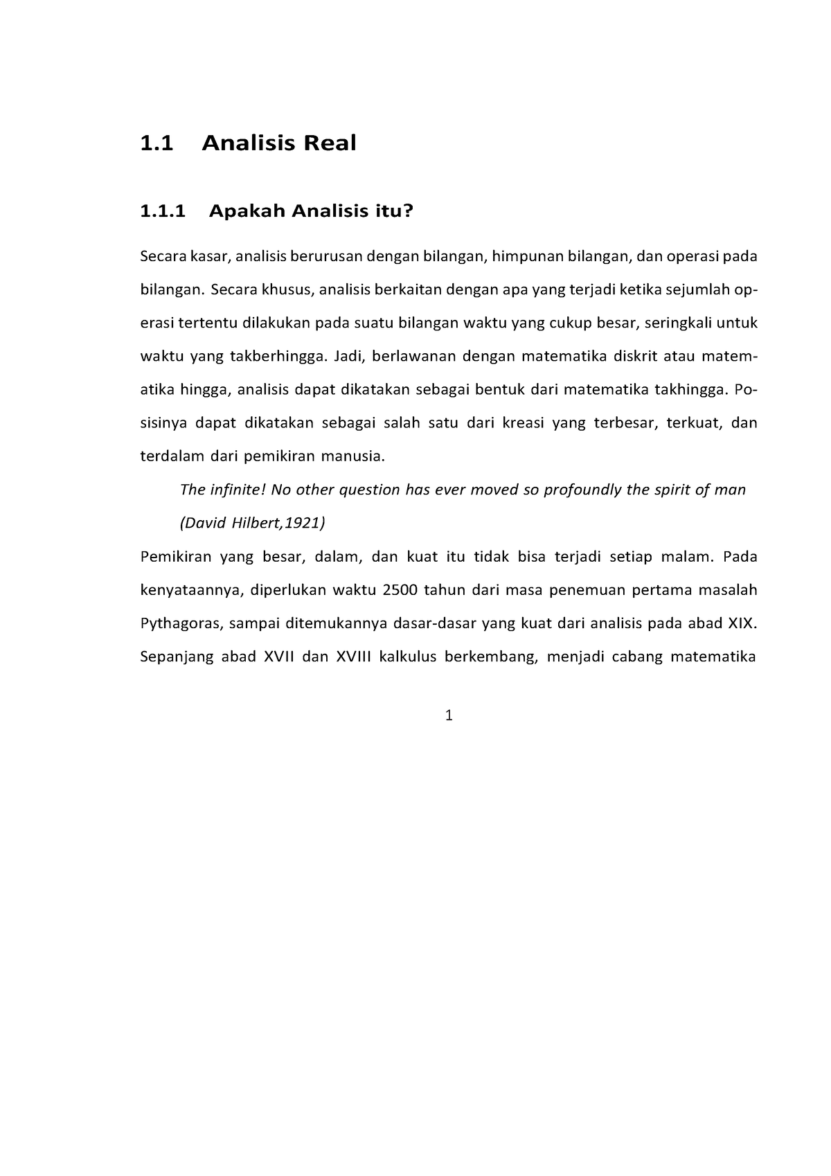 Analisis Bilangan Real - 1 Analisis Real 1.1 Apakah Analisis Itu ...