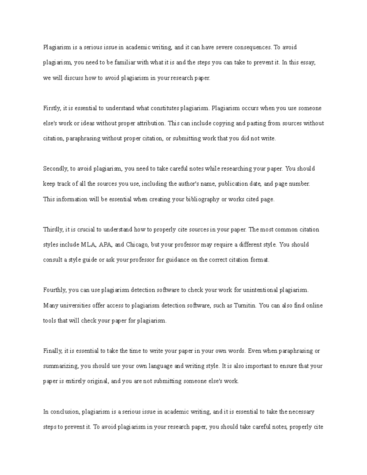 How to avoid plagiarism in your research paper - Plagiarism is a ...