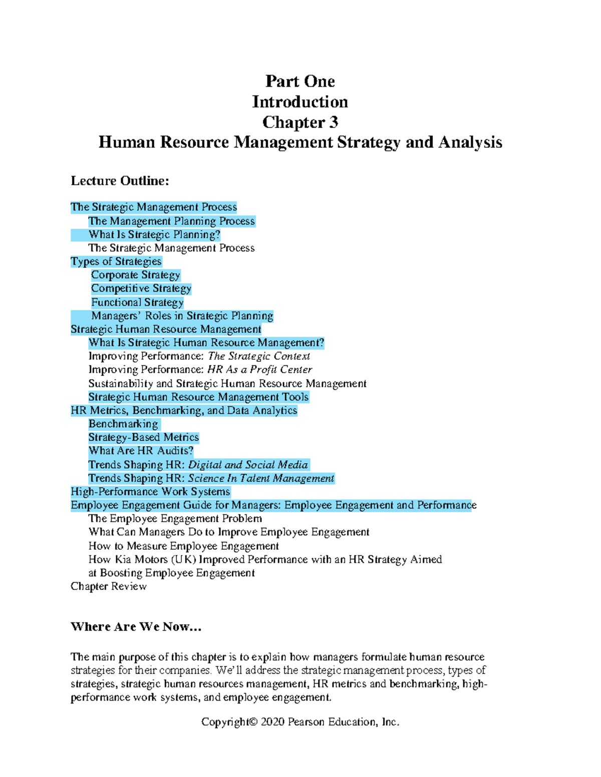Dessler hrm16 im 03 - lecture notes - Part One Introduction Chapter 3 ...