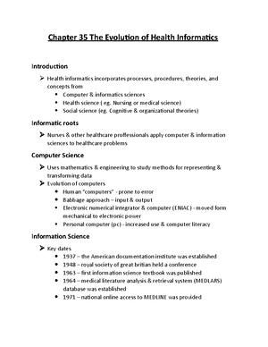 [Solved] Informatics Specialists How Does The Current Health IT ...