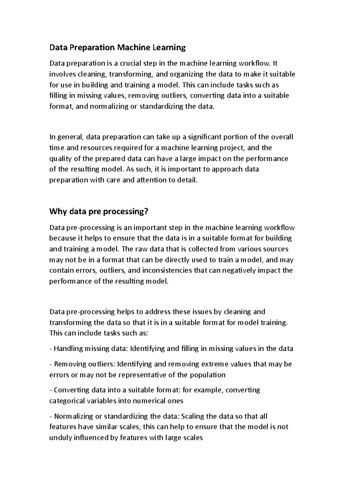 Data Preparation machine learning - Data Preparation Machine Learning ...