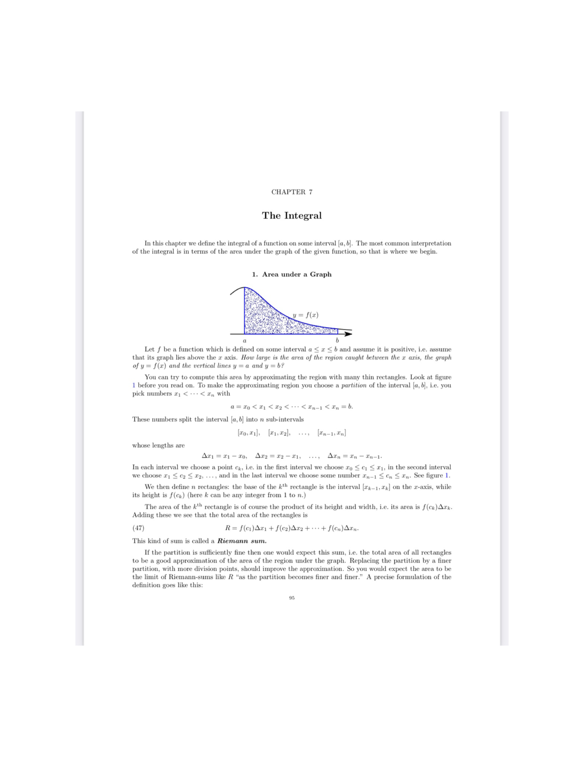 Calculus Chapter 7 The Integrals - Bsc Maths - Studocu