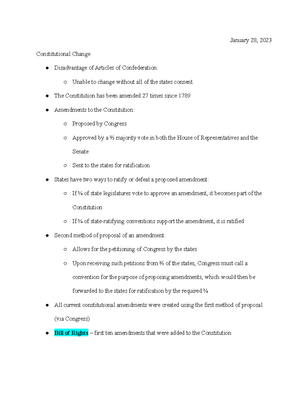 2.5 Constitutional Change - January 28, 2023 Constitutional Change ...