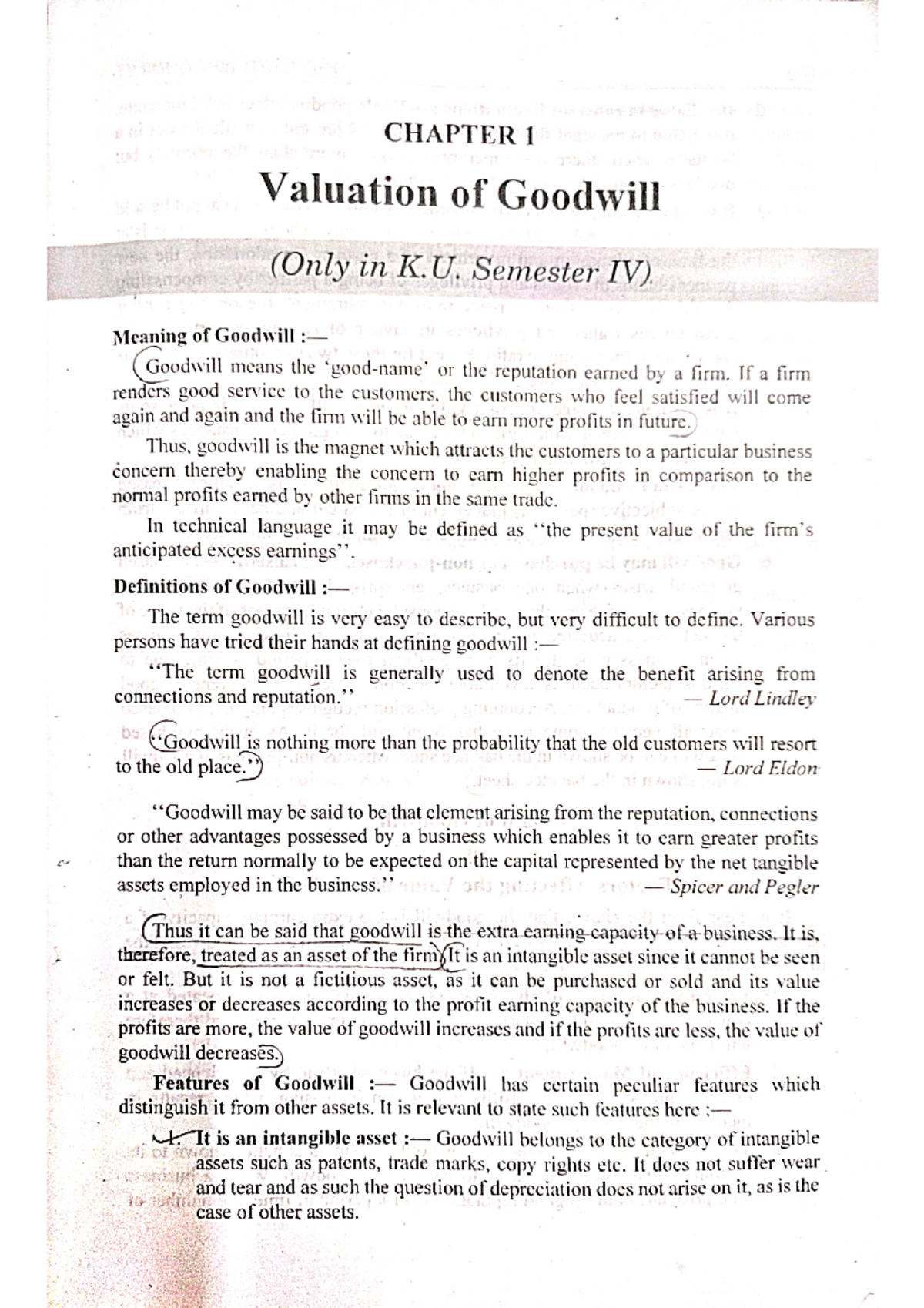 Valuation of goodwill - B.COM - Studocu