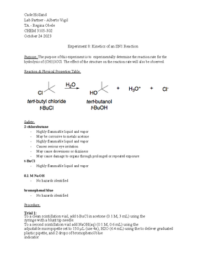 Experiment 9 Lab Report - Cade Holland Lab Partner - Alberto Vigil TA ...