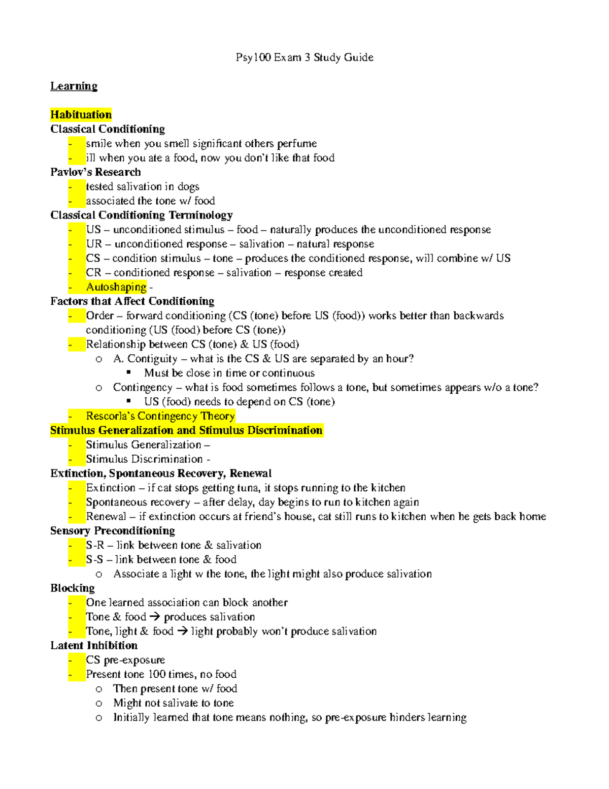 introduction to psychology assignment 4