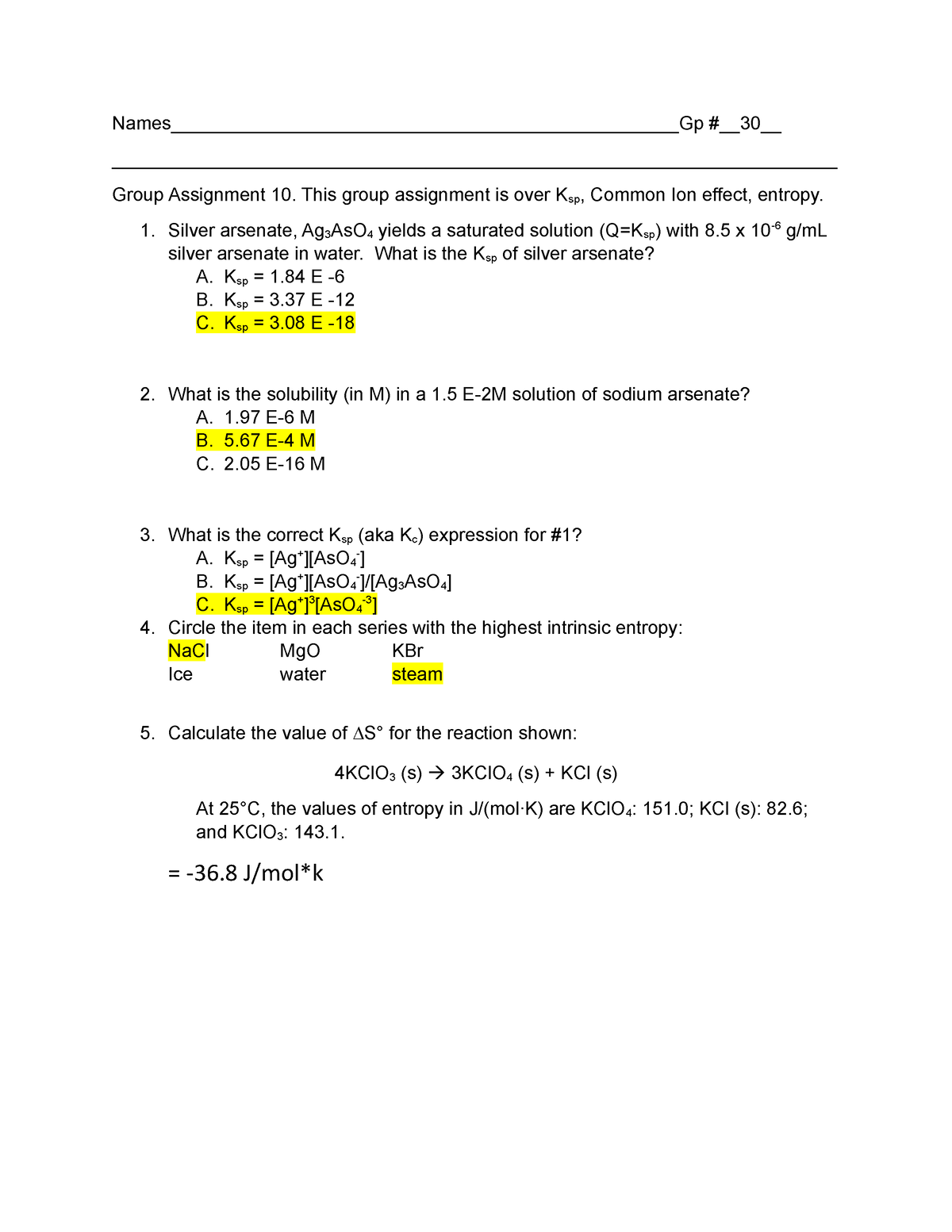 Group Assignment 10-1 - Names ...