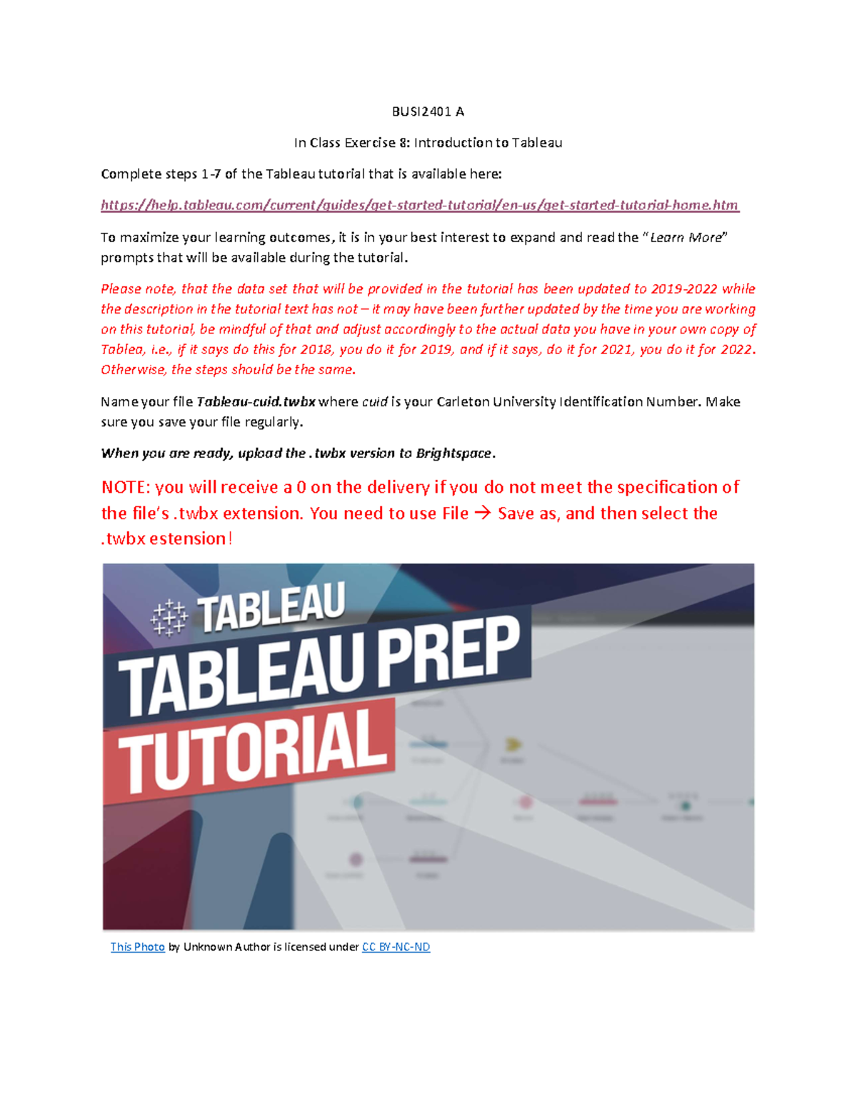 ICE08-F23 - ice - BUSI2401 A In Class Exercise 8: Introduction to ...