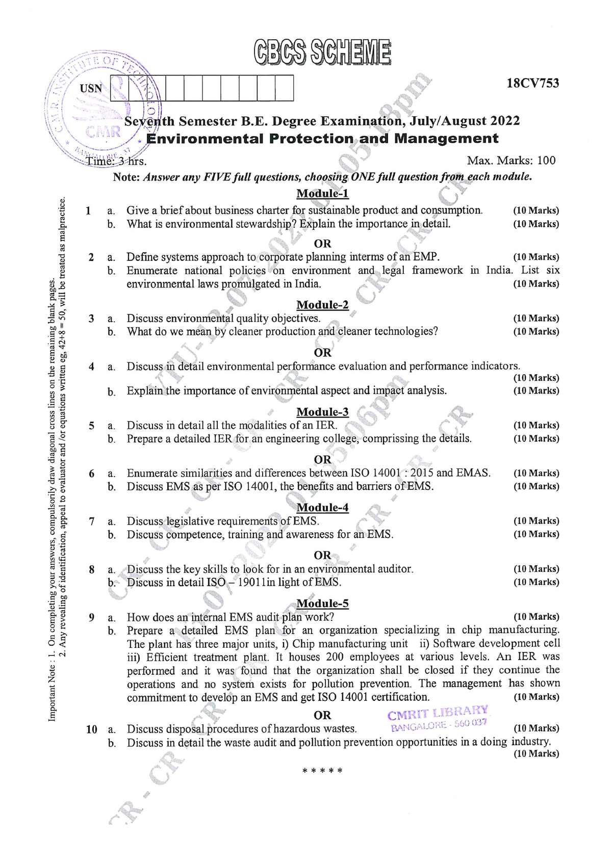 VTU Question Paper Of 18CV753 Environmental Protection And Management   Thumb 1200 1697 