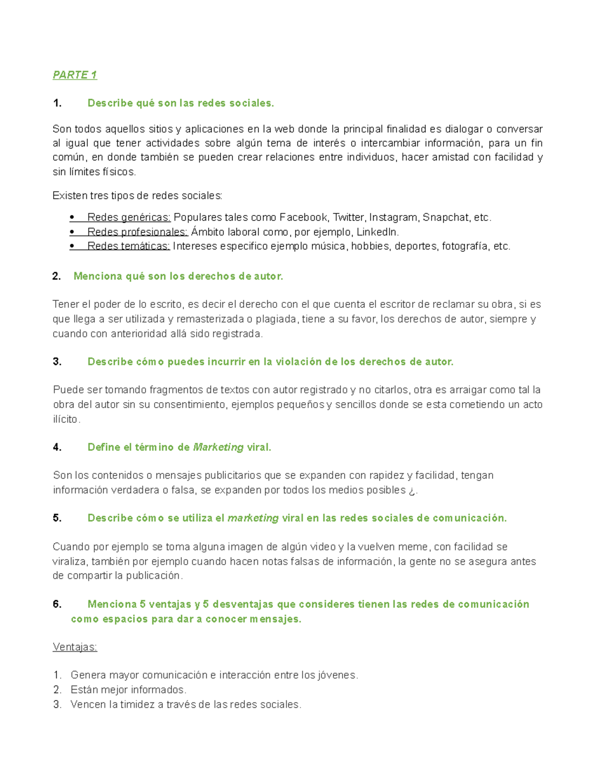 Evidencia 2 Comunicación efectiva - PARTE 1 1. Describe qué son las ...