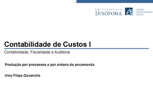 CCII-PP6 - Slides Dos Temas Da Unidade Curricular - CONTABILIDADE DE ...