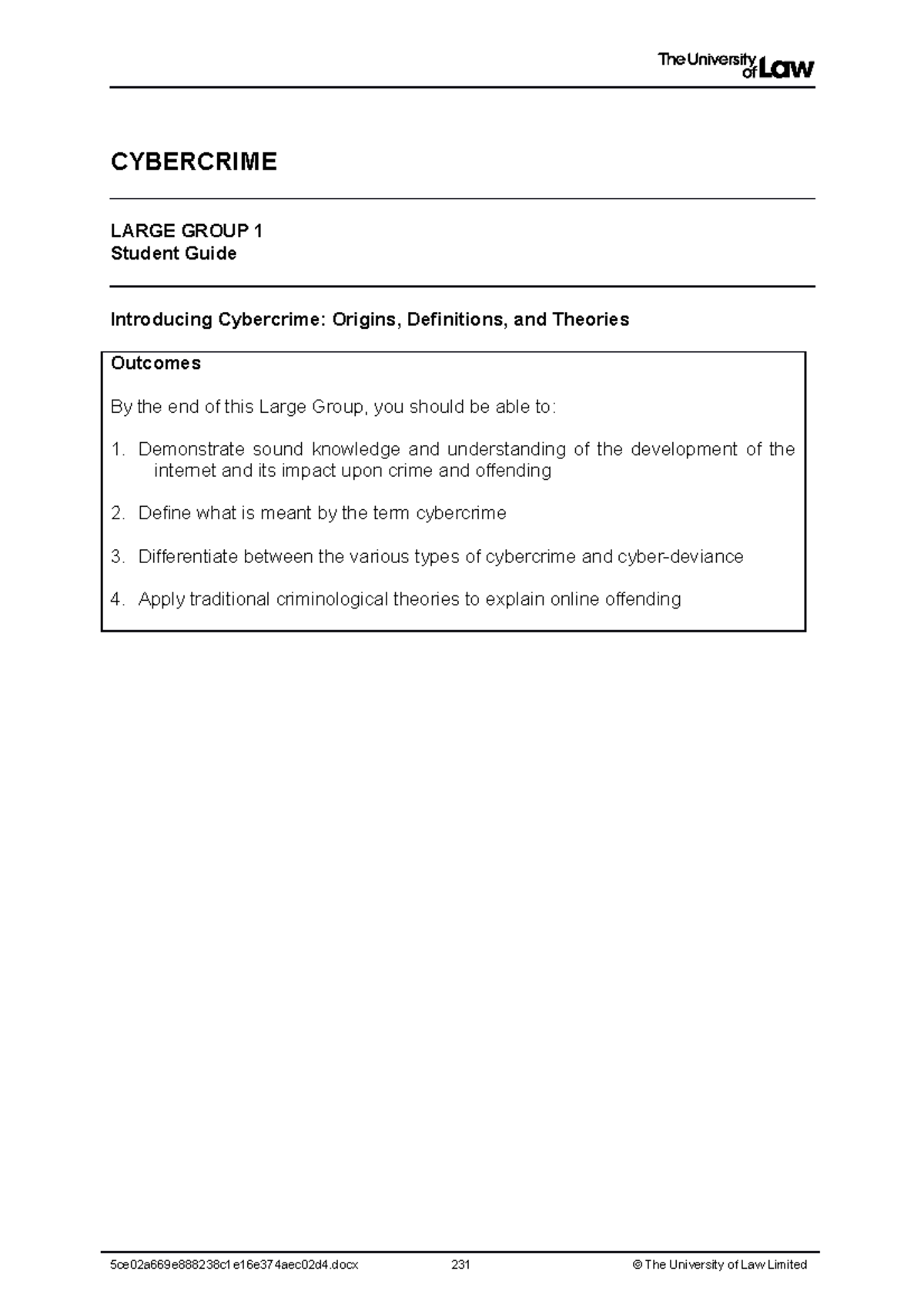 2122 cycr level 6 lg01 ce01 student guide - CYBERCRIME LARGE GROUP 1 ...