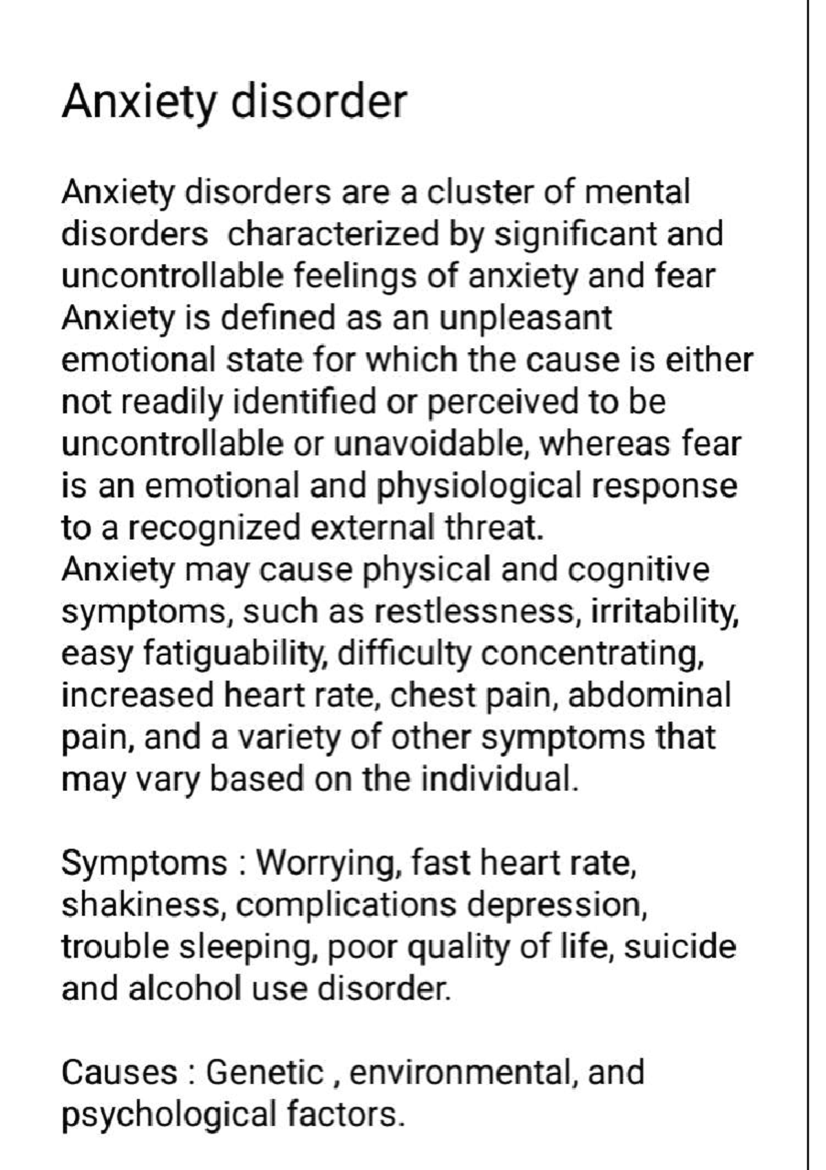 Anxiety disorder - Social physiology - Studocu