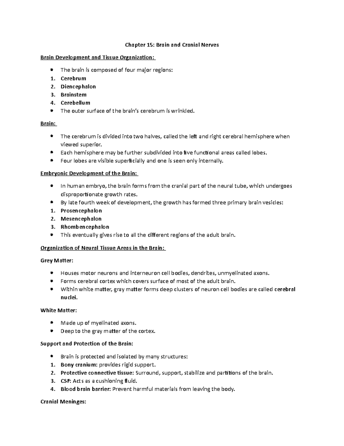 Chapter 15 Cranial Nerves and Brainstem - Chapter 15: Brain and Cranial ...