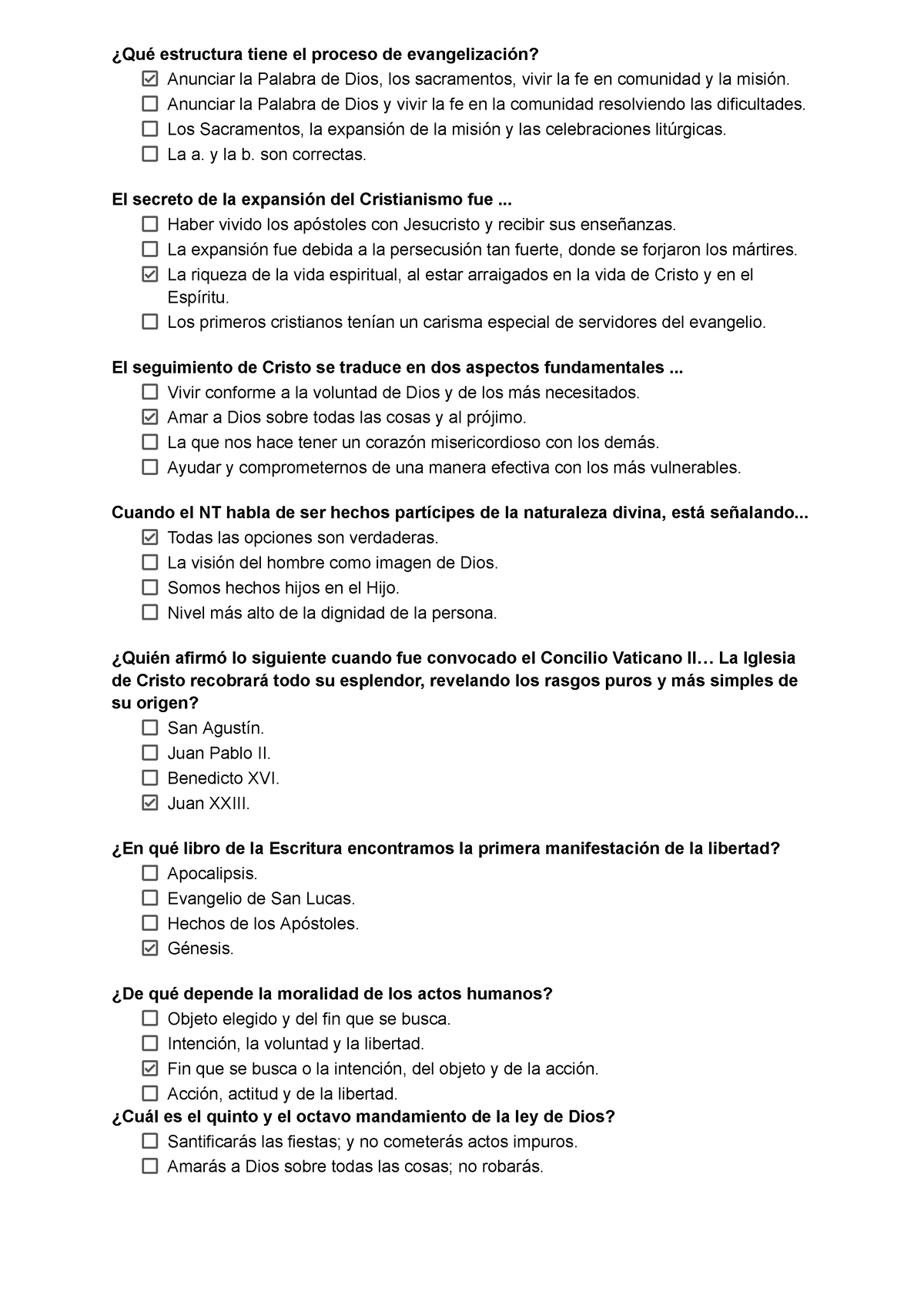 Teología II. Autoevaluación - ¿Qué Estructura Tiene El Proceso De ...