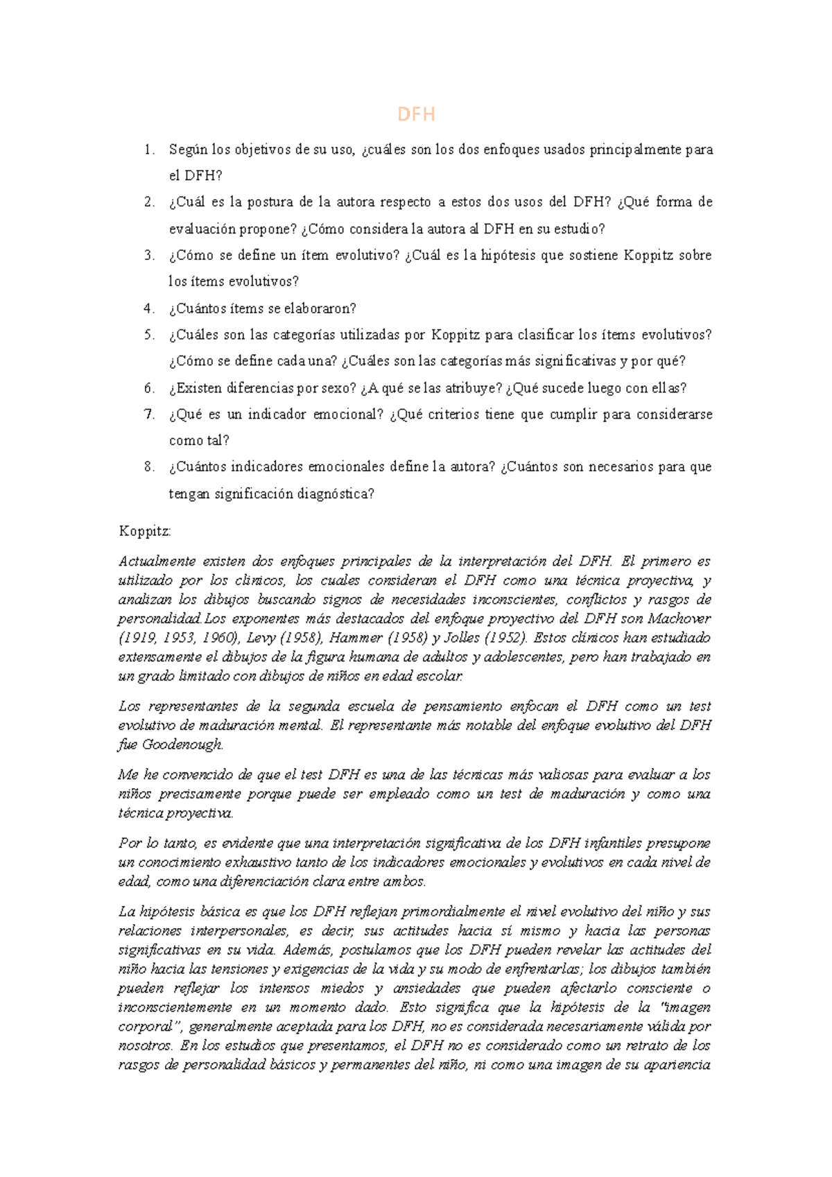 DFH DFH Instrumentos Resumen DFH Seg n Los Objetivos De Su Uso