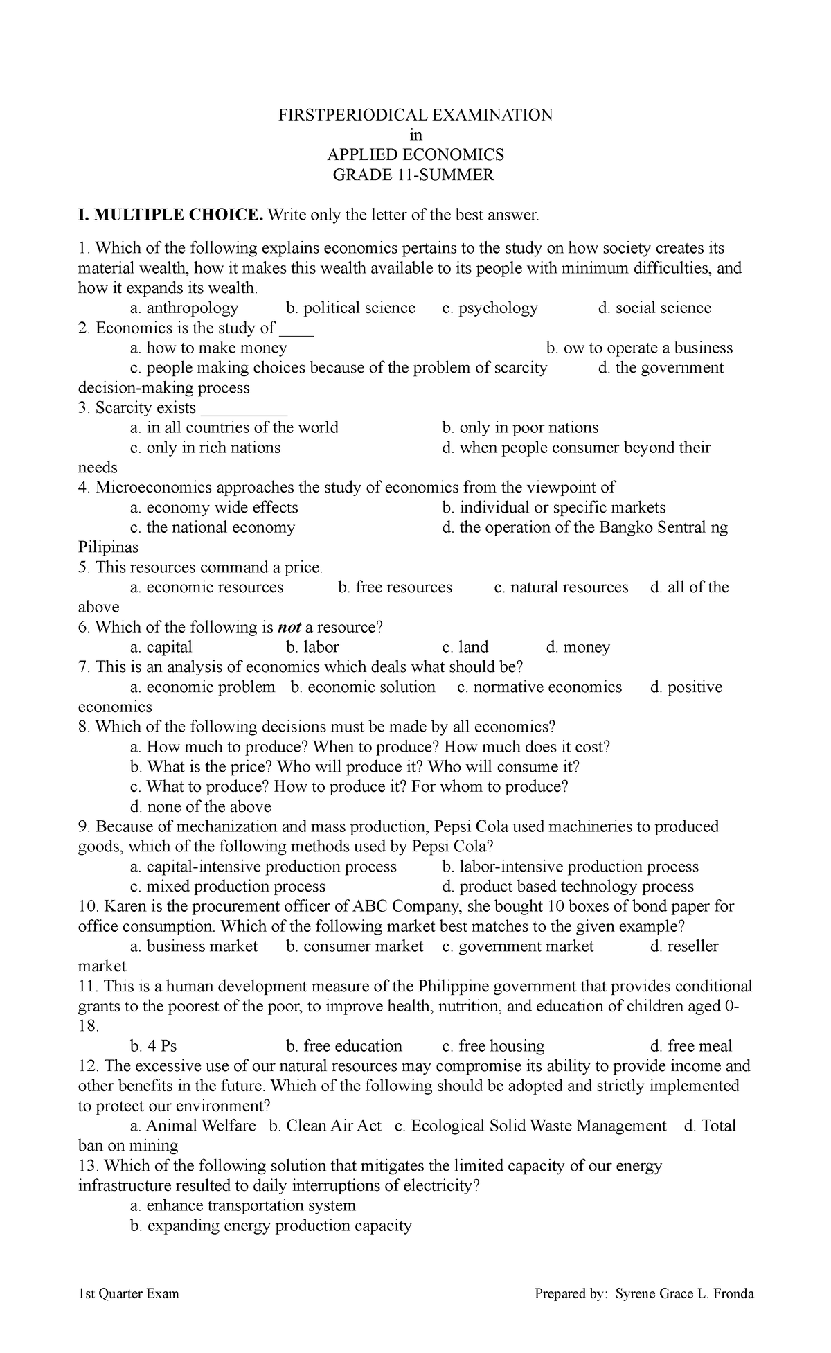 433214078 1st Quarter Examination For Applied Economics ...