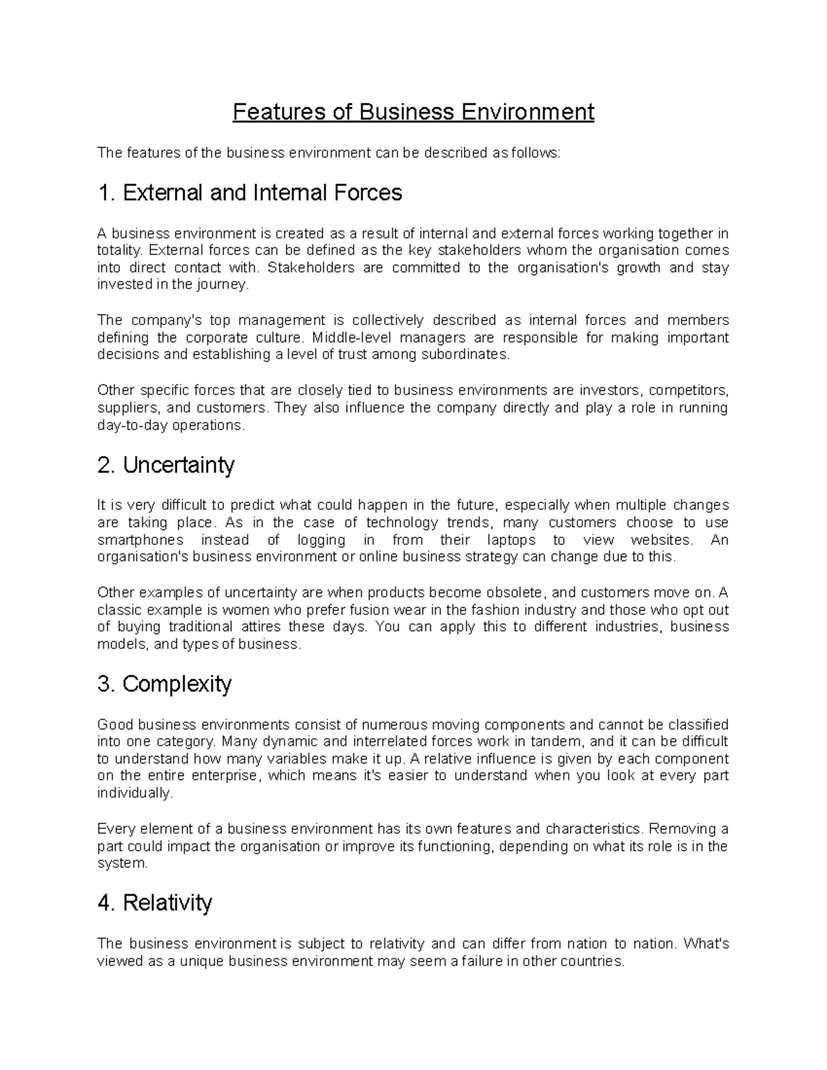 features-of-business-environment-external-and-internal-forces-a