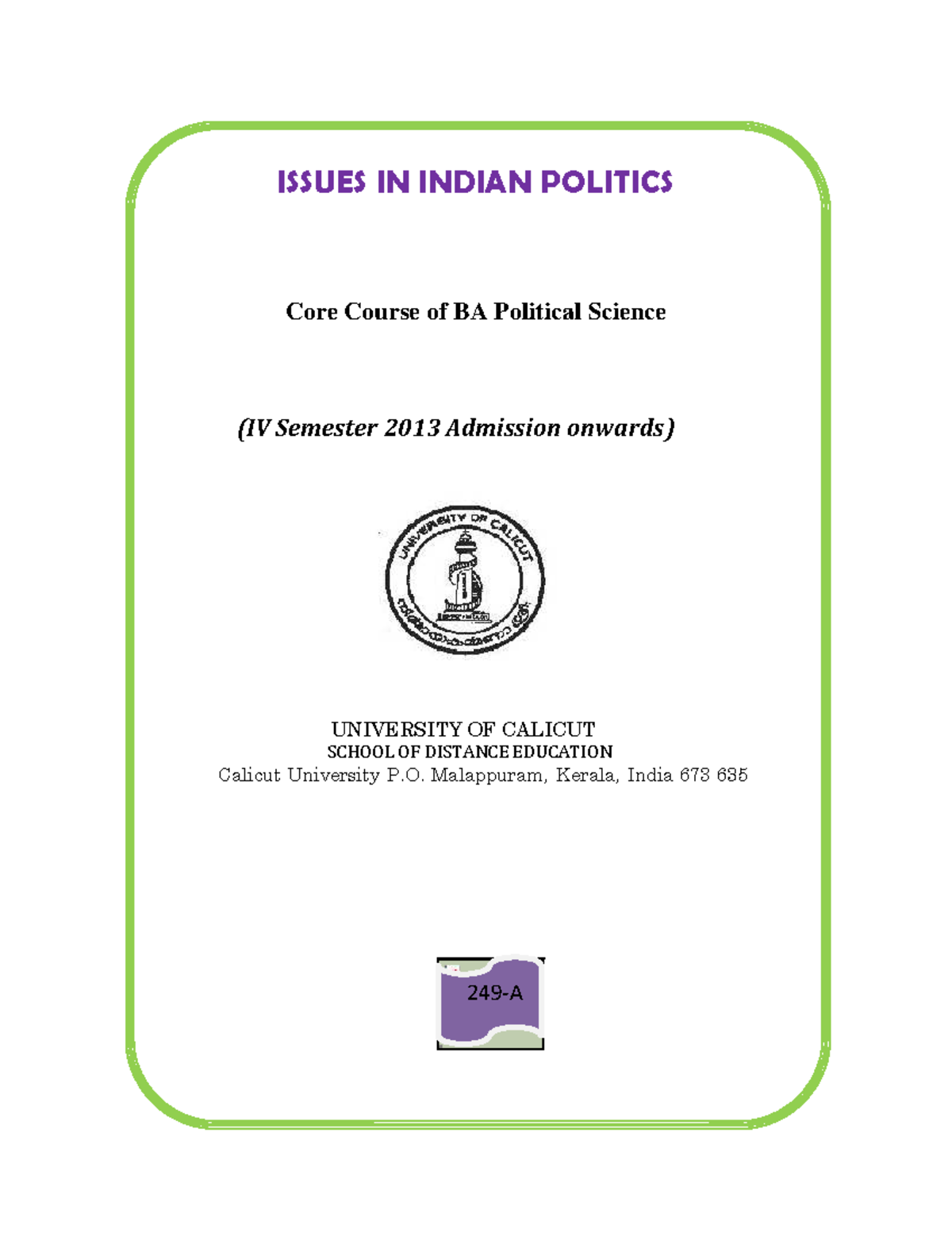 issues-in-indian-politics-on25feb2016-issues-in-indian-politics-core