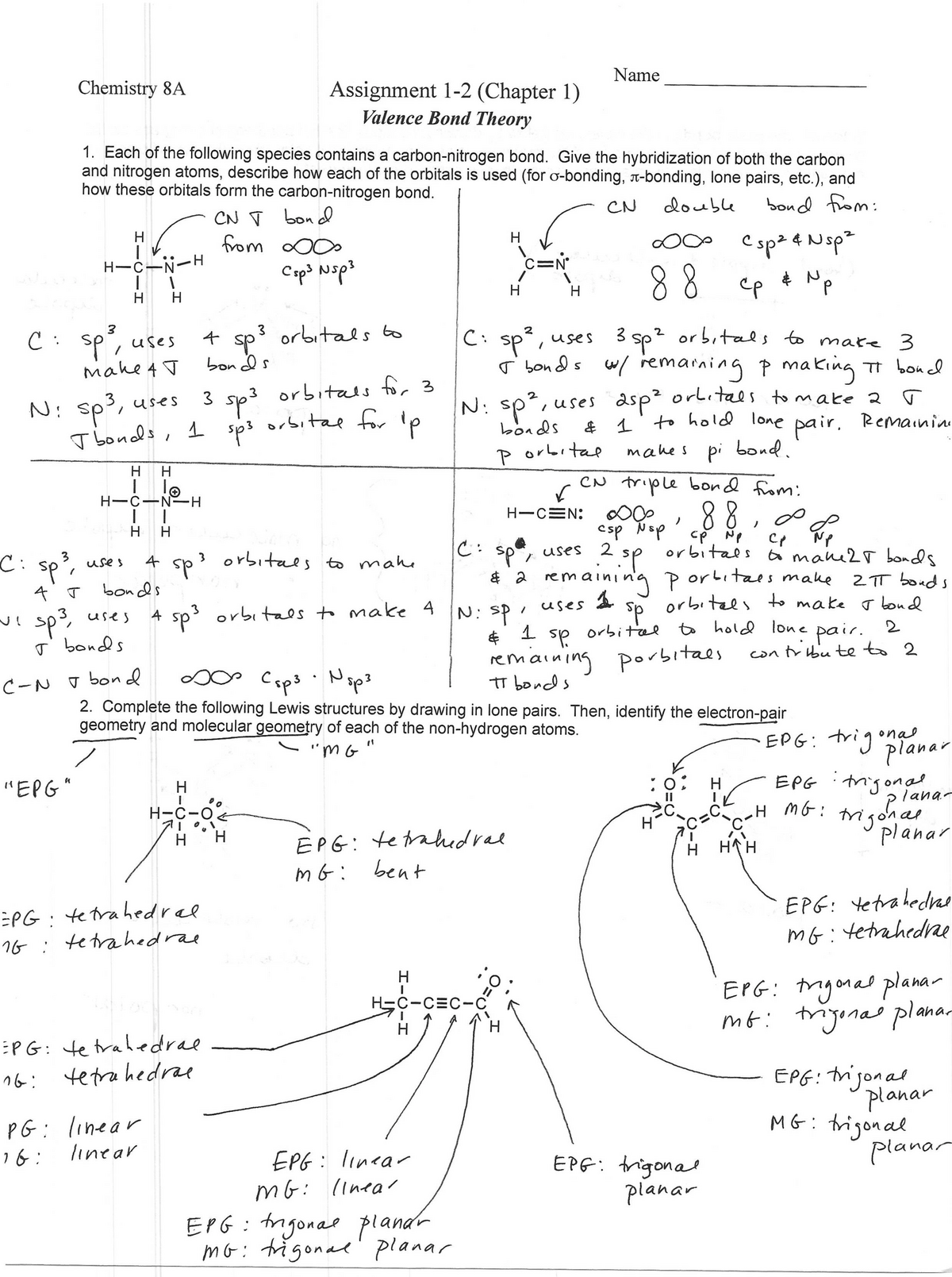 chem 218 assignment 1