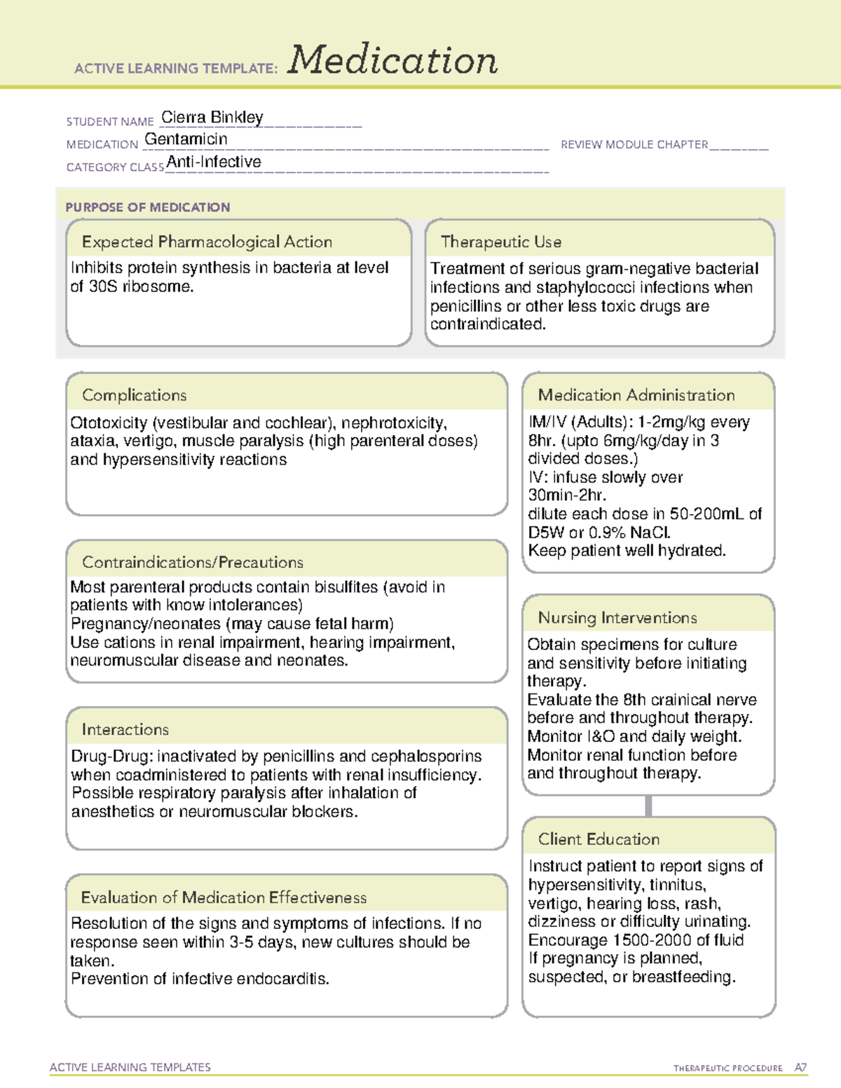 Active Learning Template medication - ACTIVE LEARNING TEMPLATES ...