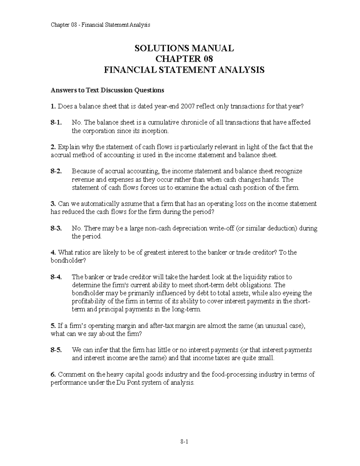 Chap008 - Lecture Notes 12 - SOLUTIONS MANUAL CHAPTER 08 FINANCIAL ...