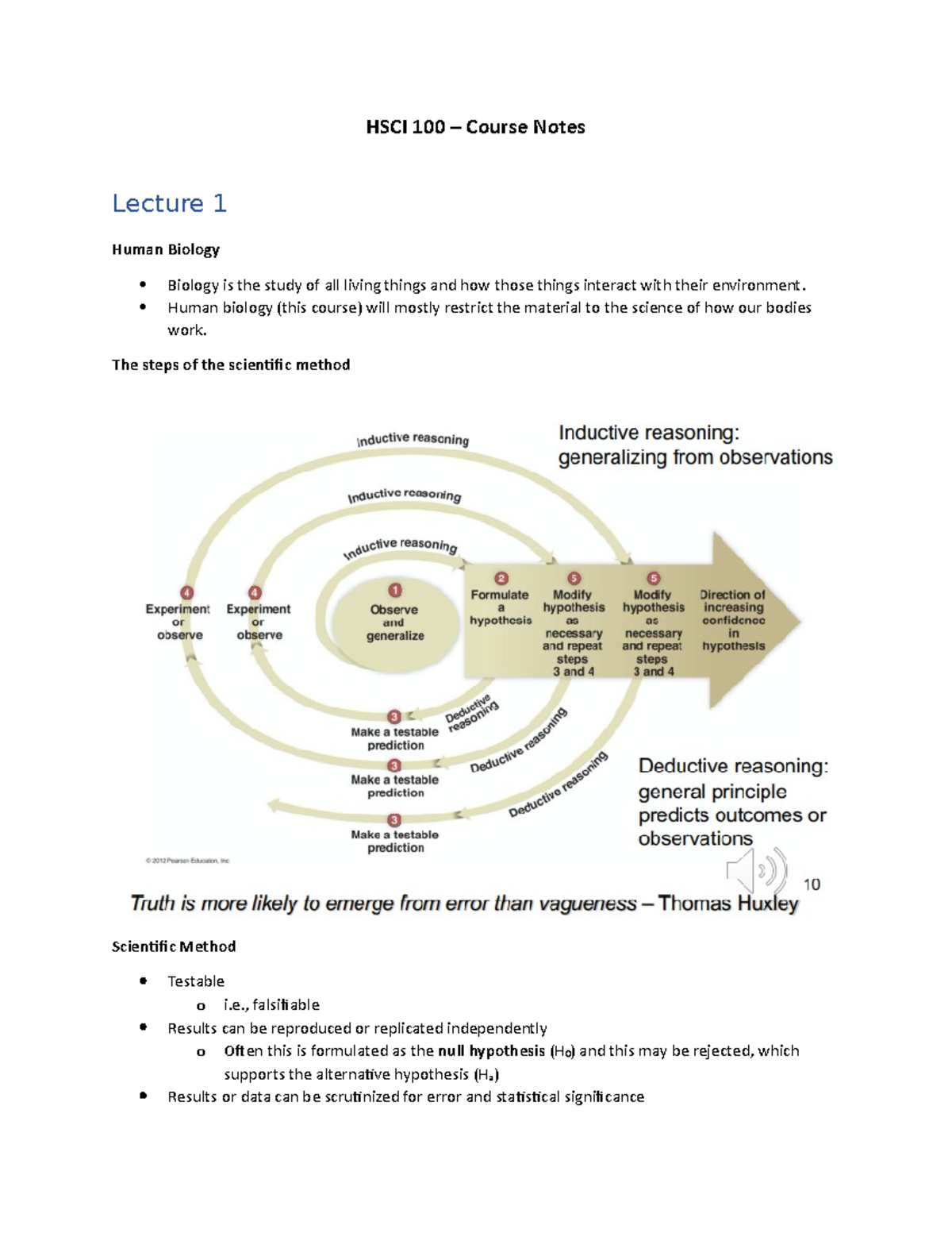 Hsci 100 Course Notes Week 1 4 Hsci 100 Sfu Studocu