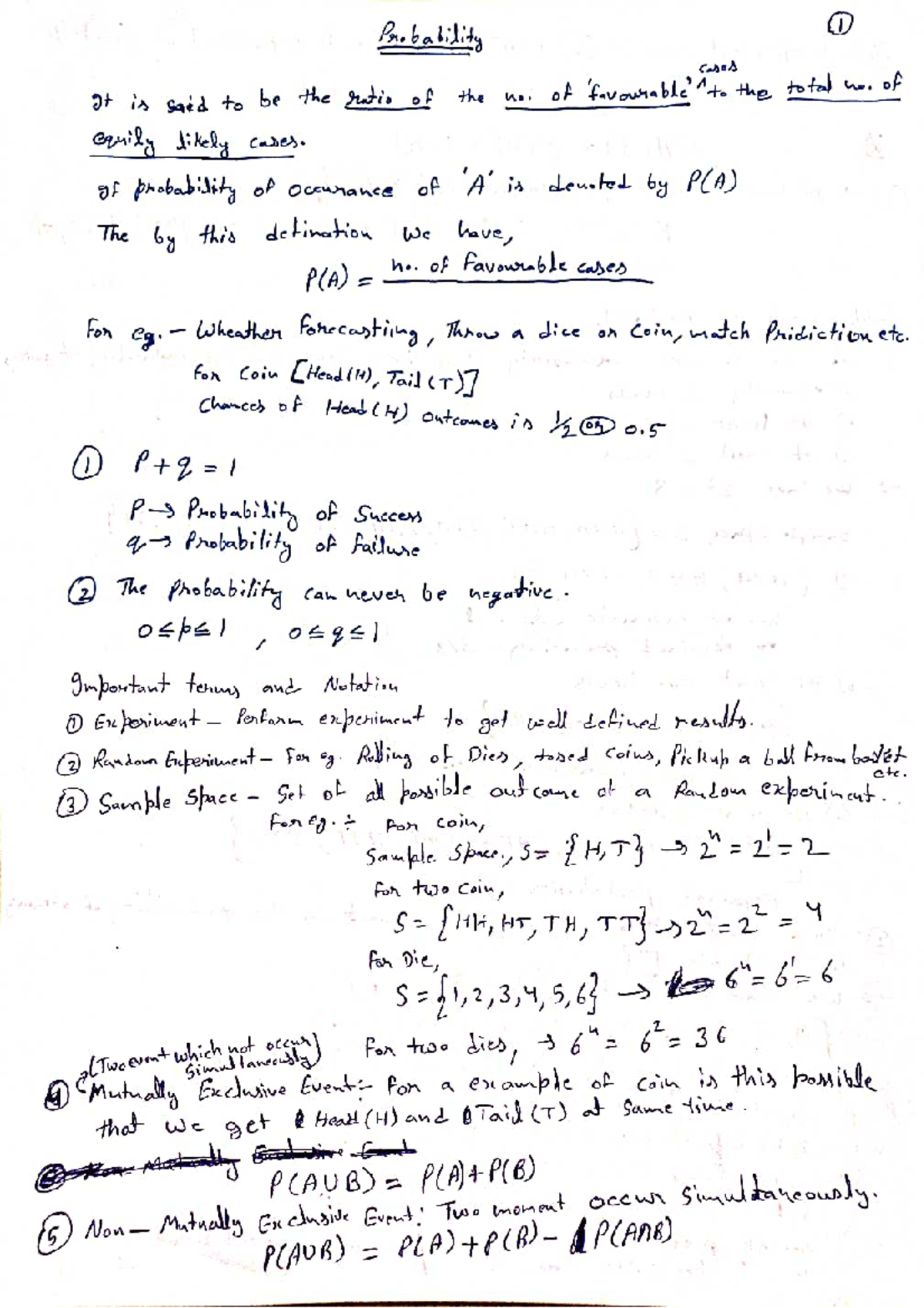 5eadecd 35f3ca5e947c5895c355c1d68a109fd12Probability Notes ...