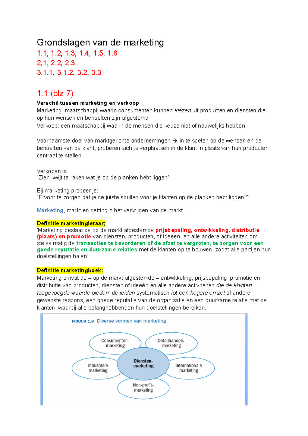 Samenvatting Marketing Ho 1 2 3 - Grondslagen Van De Marketing 1, 1, 1 ...