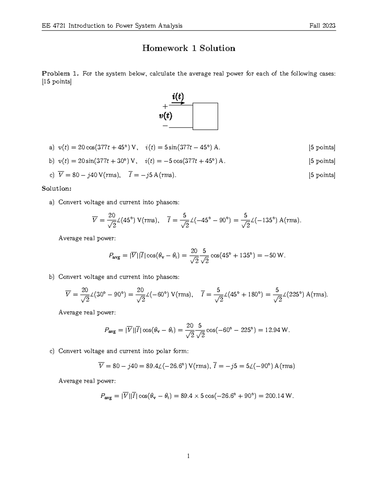 Homework1-Solution-EE4721 - Homework 1 Solution Problem 1. For The ...