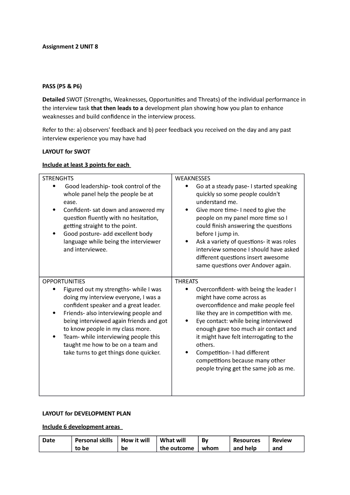 Assignment 2 UNIT 8 copy - Assignment 2 UNIT 8 PASS (P5 & P6) Detailed ...